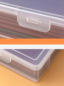 1 Miếng Trong suốt Hộp trữ Đối với , Tài liệu , Sách Và - Trong sáng - Xem 7