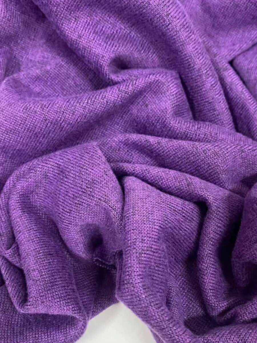 Tecido Malha Tricot Lãzinha Lã Confortável 1 metro ( 1,00 x 1,60 ) - Roxo - Visão 1