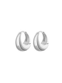 1 Pair Stainless Steel Small Hoop Earrings For Women Gold Color Round Water Drop Earring Female Fashion Wedding Ear Jewelry Gift