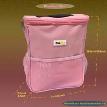 ZukMi Car Trash Can With Lid And Storage Pockets - 100% Leak-Proof Organizer, Waterproof Garbage Can, Multipurpose Trash Bin For Car, 2 Gallons, Pink