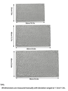 1pc Bathroom Non-Slip Mat, Toilet Floor Mat, Quick Dry Absorbent Mat, Kitchen Area Rugs, Indoor Mat Home Bathroom Decor Floor Carpet Outdoor Rug Door Mat Fall Decor Bathroom Accessories Back To School Entryway Decor - Grey - View 7