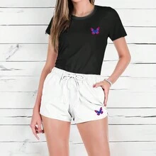 Women Two-Piece Outfits - Đen và trắng - Xem 1