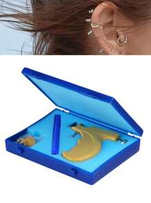 Professional Ear Piercing Gun Tools Reusable Nose Navel Helix Piercing Tool Set Body Jewelry Machine Kit With 4 Heads - Multicolor - View 6