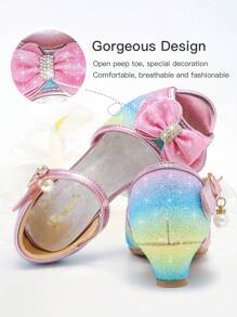 Dreamshoes Little Girls Dress Sandals Kids Heels For Wedding Toddler Princess Shoes For Summer