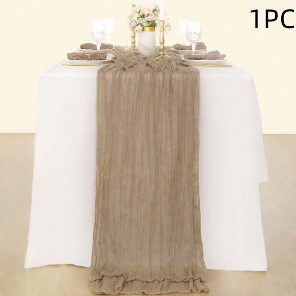 1/2/4/6 pezzi da 35*118 pollici Runners per tavolo in organza verde muschio, runners da tavolo boho, sciarpe da tavolo trasparenti e leggere per feste, matrimoni, baby shower, compleanni, vacanze, decorazione tavola di Natale (opzioni multicolore)