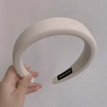 珍珠奶茶色寬海綿頭箍,高髮際線頭襯,面部清洗多功能髮飾 - 彩色 - 查看 5