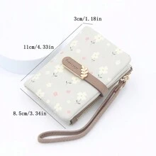 Ví ngắn cầm tay màu xám 2024 Xuân/Hè Ví ngắn mới Hàn Quốc PU mềm in khóa kéo gấp có thể kéo dài Túi xách thời trang đa chức năng Ngọt ngào cho quý cô dự tiệc hàng ngày Ví tiền xu cho học sinh có dây đeo di động để treo trên cổ tay Ví thời trang cao cấp cho nữ Ví tiền xu có khóa kéo cho học sinh Ví đựng nhiều loại thẻ Ví đeo tay ngắn in họa tiết chống mài mòn và bẩn cho phụ nữ Ví ví nhỏ - Xám - Xem 4