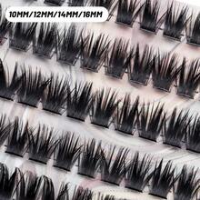 150 Fluffy Lash Extension Faux Mink Thick Cluster Eyelash Extensions 80D 10-16mm Lash Clusters Individual Volume Look Lash Extensions DIY Clusters Lashes Extension At Home - C - View 2