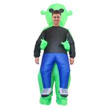 1 Pieza Traje Inflable De Alien De Halloween Con Tentáculos Para Deportes, Actuaciones, Vida Diaria, Cosplay, Fiestas - Verde - Ver 3