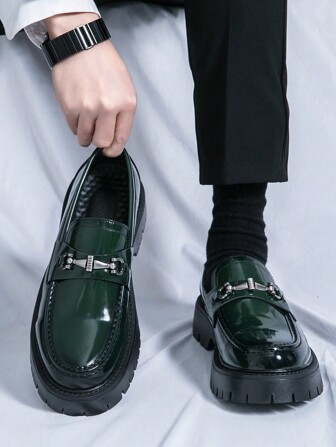 Nya mäns brittisk stil Business Casual lätta läderskor