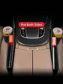 1pc Car Seat Seam Storage Box, Car Multifunctional Storage Bag, PU Leather Storage Box, Car Accessories, Car Interior Supplies, Car Organization And Storage Supplies - Black - View 4