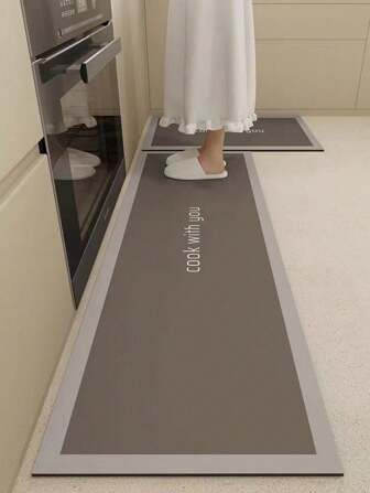 1 st Modern Minimalist Style Köksmatta Silica Gel Med High-End Fodermönster, Anti-trötthets- och dämpningsfunktion, Vattenabsorberande & Snabbtorkande & Halkfri, Lämplig för kök, badrum, entré, tvättstuga och så vidare, Rumsinredning