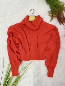 Women Sweaters - 橘色 - 查看 5