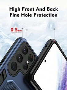 Ốp Bảo Vệ Giáp Đa Năng Có Chân Đế + Giá Đỡ Vòng Silicon + Thủ Công + Bộ Ốp Điện Thoại Tương Thích Với Apple Iphone 11/12/13/14/15 Pro Max, Samsung S22/23/24, Galaxy A04/A05/A14/A15/ A24/A25/A34/A54s, Oppo, Vivo, Xiaomi Redmi Note 11/12 Pro - Màu xanh lam - Xem 7