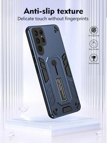 Ốp Bảo Vệ Giáp Đa Năng Có Chân Đế + Giá Đỡ Vòng Silicon + Thủ Công + Bộ Ốp Điện Thoại Tương Thích Với Apple Iphone 11/12/13/14/15 Pro Max, Samsung S22/23/24, Galaxy A04/A05/A14/A15/ A24/A25/A34/A54s, Oppo, Vivo, Xiaomi Redmi Note 11/12 Pro - Màu xanh lam - Xem 4