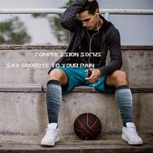 Sports Outdoor 3 Pairs Compression Socks For Men And Women, Knee High Compression Stocking For Sports Running Travel Nurses - Multicolor - View 10