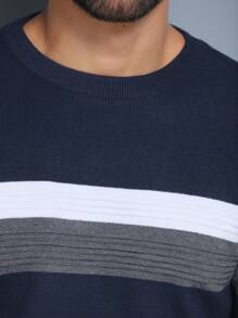 Men Sweaters - Navy Blue - View 7