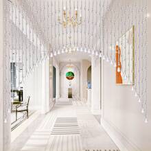 Arch Crystal Glass Beaded Door Curtain 25/40 Strings Room Divider Decoration For Living Room Bedroom - Clear - View 9