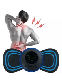 Mini Massageador Elétrico Portátil Cervical EMS - Preto - Visão 4