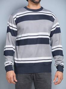 Men Sweaters - 灰色 - 查看 1