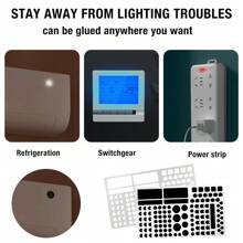 4 Sheets Light Blocking Stickers, LED Covers Blackout Self-Adhesive LED Light Dimming Sticker For Routers TV, Black And White - Black and White - View 5