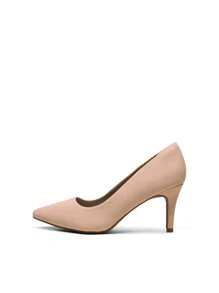 Women High Stiletto Heels Closed Pointed Toe Dress Pumps Shoes For  Wedding Work Office Business, 3 Inches SIZE UP - 杏色/牛巴革 - 查看 5