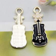 12pcs Piano Violin Music Note Enamel Charm Pendants For Jewelry Necklace Bracelet Earrings DIY Keychain Craft
