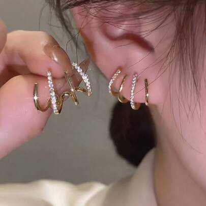 优雅爪形耳环，锌合金首饰