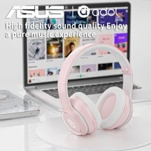 Asus AS-D96 Wireless Earbuds With Microphone Noise-Proof Headphones Headset With Mic Over Ear Compatible With IPhone/Android/Ios - Pink - View 3