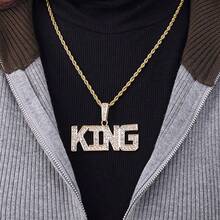 1入歐美風格嘻哈合金鑲鑽項鍊,具有各種嘻哈與龐克風格元素,如數字、皇冠、獎章、寶石、美元符號 - 嘻哈吊墜 - 查看 29