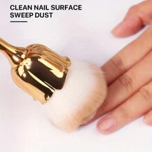 新款玫瑰花指甲藝術筆,柔軟的刷毛,單包粉塵化妝刷 - 彩色 - 查看 9