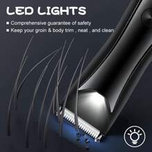 Hiena Hyn-213 Electric Intimate Trimmer Shaver - Black - View 7