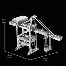 Modelo de Montagem Metálica 3D, Quebra-cabeça de Fivela de Aço Inoxidável DIY, Modelo de Veículo de Engenharia, Sem Necessidade de Cola, Presente de Aniversário, Decoração, Caminhão Basculante, Caminhão Betoneira, Pega de Parede Contínua, Modelo de Sonda de Poço de Petróleo, Modelo de Guindaste de Cais - Multicolorido - Visão 14