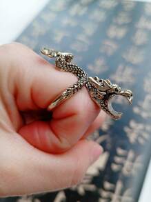 1pc Vintage Fierce Dinosaur Alloy Ring, Jewelry For Everyday, Party, Halloween