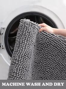 1pc Bathroom Non-Slip Mat, Toilet Floor Mat, Quick Dry Absorbent Mat, Kitchen Area Rugs, Indoor Mat Home Bathroom Decor Floor Carpet Outdoor Rug Door Mat Fall Decor Bathroom Accessories Back To School Entryway Decor - Grey - View 5