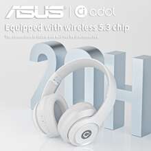 ASUS 华硕 AS-D96 无线耳塞带麦克风防噪音耳机带麦克风耳罩式耳机兼容 /Android/iOS - 白色 - 查看 9