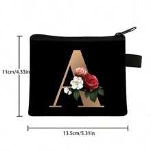 1 件带字母印花的多用途拉链化妆包，适用于洗漱用品、手机收纳、钱包、手拿包、伴娘化妆包、化妆刷收纳包、化妆品收纳，可存放口红、刷子、护肤品、手机、硬币、小物品，适用于家居、礼物、度假和节日万圣节圣诞节多功能用途，波西米亚风，适用于假日海滩、浴室收纳、卧室收纳，大容量 - 粉色 - 查看 10