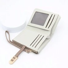 Ví ngắn cầm tay màu xám 2024 Xuân/Hè Ví ngắn mới Hàn Quốc PU mềm in khóa kéo gấp có thể kéo dài Túi xách thời trang đa chức năng Ngọt ngào cho quý cô dự tiệc hàng ngày Ví tiền xu cho học sinh có dây đeo di động để treo trên cổ tay Ví thời trang cao cấp cho nữ Ví tiền xu có khóa kéo cho học sinh Ví đựng nhiều loại thẻ Ví đeo tay ngắn in họa tiết chống mài mòn và bẩn cho phụ nữ Ví ví nhỏ - Xám - Xem 8