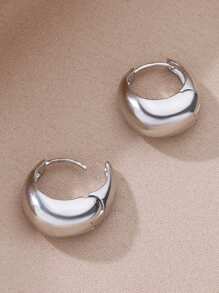 1 Pair Stainless Steel Small Hoop Earrings For Women Gold Color Round Water Drop Earring Female Fashion Wedding Ear Jewelry Gift
