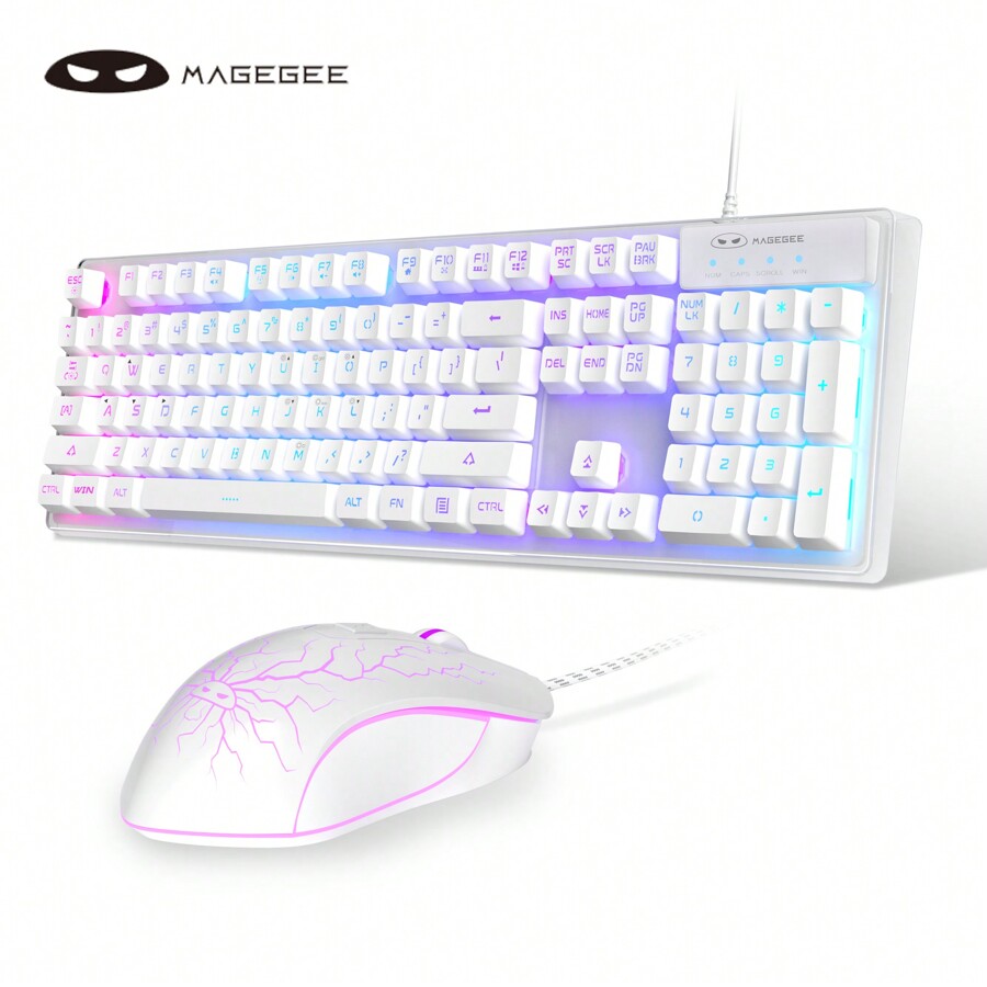 MageGee Gaming Keyboard and Mouse Combo, K1 RGB LED Backlit Keyboard