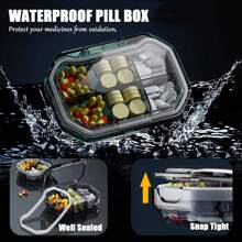 4/6 Compartments Travel Pill Organizer, Portable Daily Pill Organizer, Moisture Proof Pill Case, Small Pill Container Medicine Container For Pocket Purse, Pill Box To Hold Vitamins, Cod Liver Oil