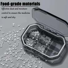 4/6 Compartments Travel Pill Organizer, Portable Daily Pill Organizer, Moisture Proof Pill Case, Small Pill Container Medicine Container For Pocket Purse, Pill Box To Hold Vitamins, Cod Liver Oil