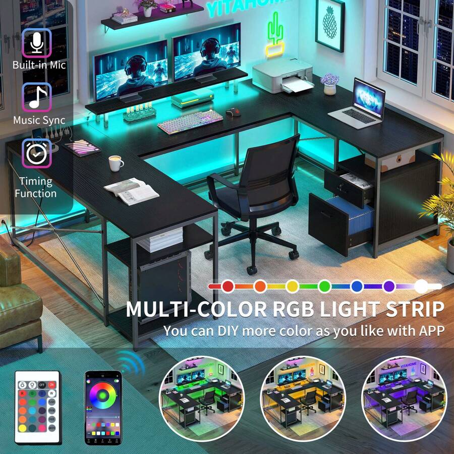 Corner Desk YITAHOME 79\, image size:900x900