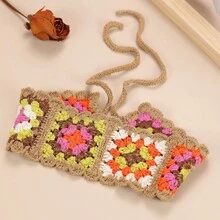 1 Băng đô thêu hoa anh đào Bohemian Crochet Băng đô cài tóc Boho Băng đô quấn khăn Turban Băng đô thấm mồ hôi - băng đô - Xem 6
