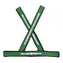 Colete De Sinalização Refletivo Pvc Tipo X Laranja ou Verde - Multicolorido - Visão 4