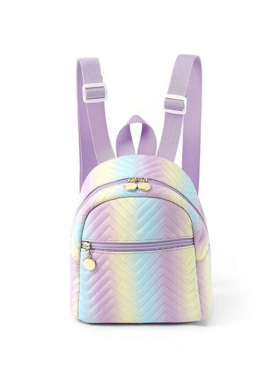 1pc Mini Cute Candy Color Kids Backpack, Suitable For Girls, Elementary/Middle School Students, Travel, School, Holiday Gift, Daily Use - Multicolor - View 1