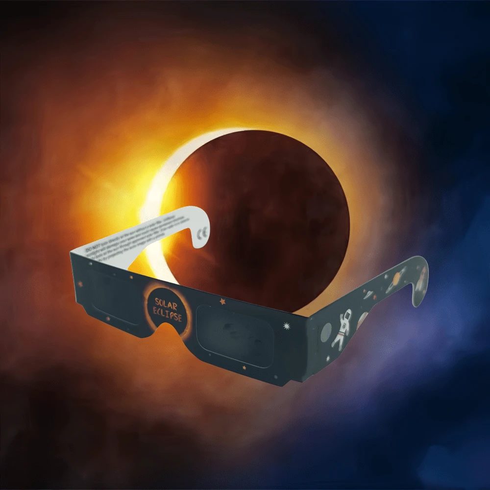 Gafas De Eclipse Para Ver El Eclipse Solar (anular, Total), Filtros De Densidad Neutral, Marco De Papel - Amarillo - Ver 1