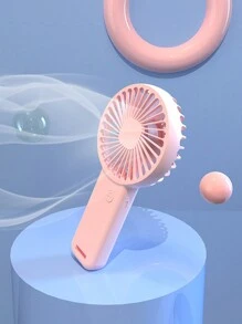 1 件男女通用便携式迷你 USB 可充电三叶冷却风扇带底座，适用于手机/平板电脑，适合户外、旅行、海滩、运动、办公室、学校、派对、日常使用 - 彩色 - 查看 7