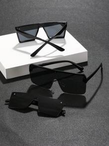 3 Stücke Herren Geometrische Plastikrahmen Coole Klassische Schwarze Gläser für Outdoor Klettern Radfahren Zubehör Strand Zubehör Sonnenbrillen für Sommer Strand Urlaub, Outdoor, Reise