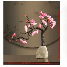 1 Miếng Hiện đại Phong cách Trung Quốc Sáp Mận Đồ trang trí Đối với Nhà  , Phòng khách , Học tập , Rượu vang Tủ , Phòng ngủ , Lối vào , Thủ công - Hồng - Xem 5